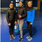 Kuvassa Noviisit B sarjassa kilpailevat Alisa Norokorpi, Laura Holm ja Aleksandra Dudchenko
Kuva: Arina Vichovats